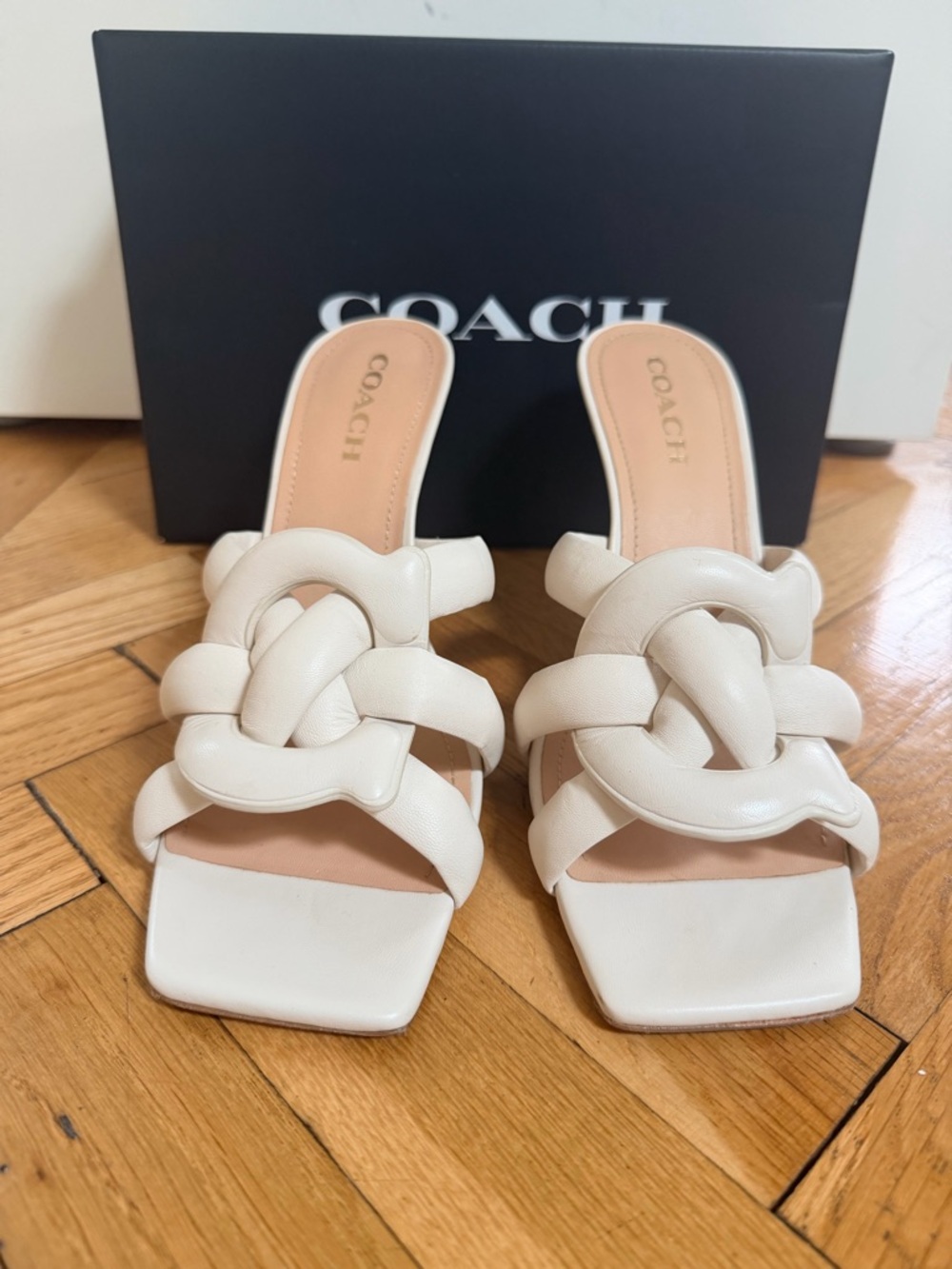 Coach Kellie 90mm Sandals Size 11B – Chalk, Worn Once, Box - Picture 7 of 7
